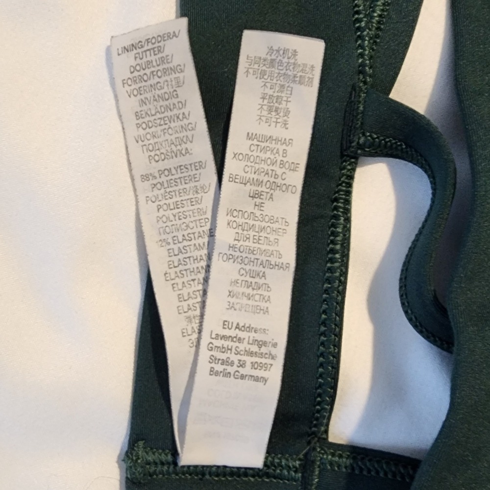 Savage X Fenty XL Forest Green T-Shirt Bralette Triangle Bra Top - Picture 6 of 6